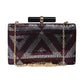 Artklim Maroon And Silver Sequins Party Clutch