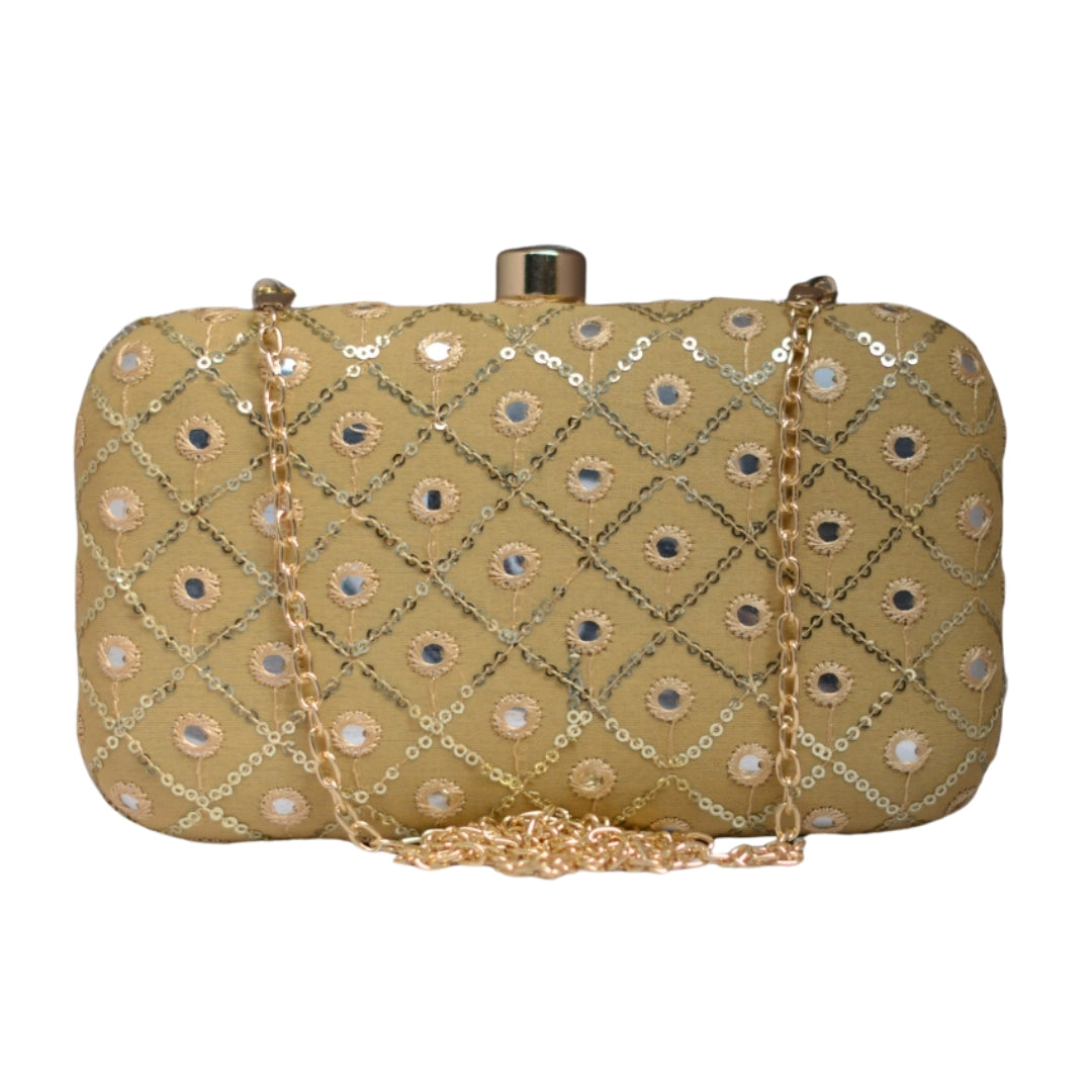 Artklim Golden Sequins Party Clutch