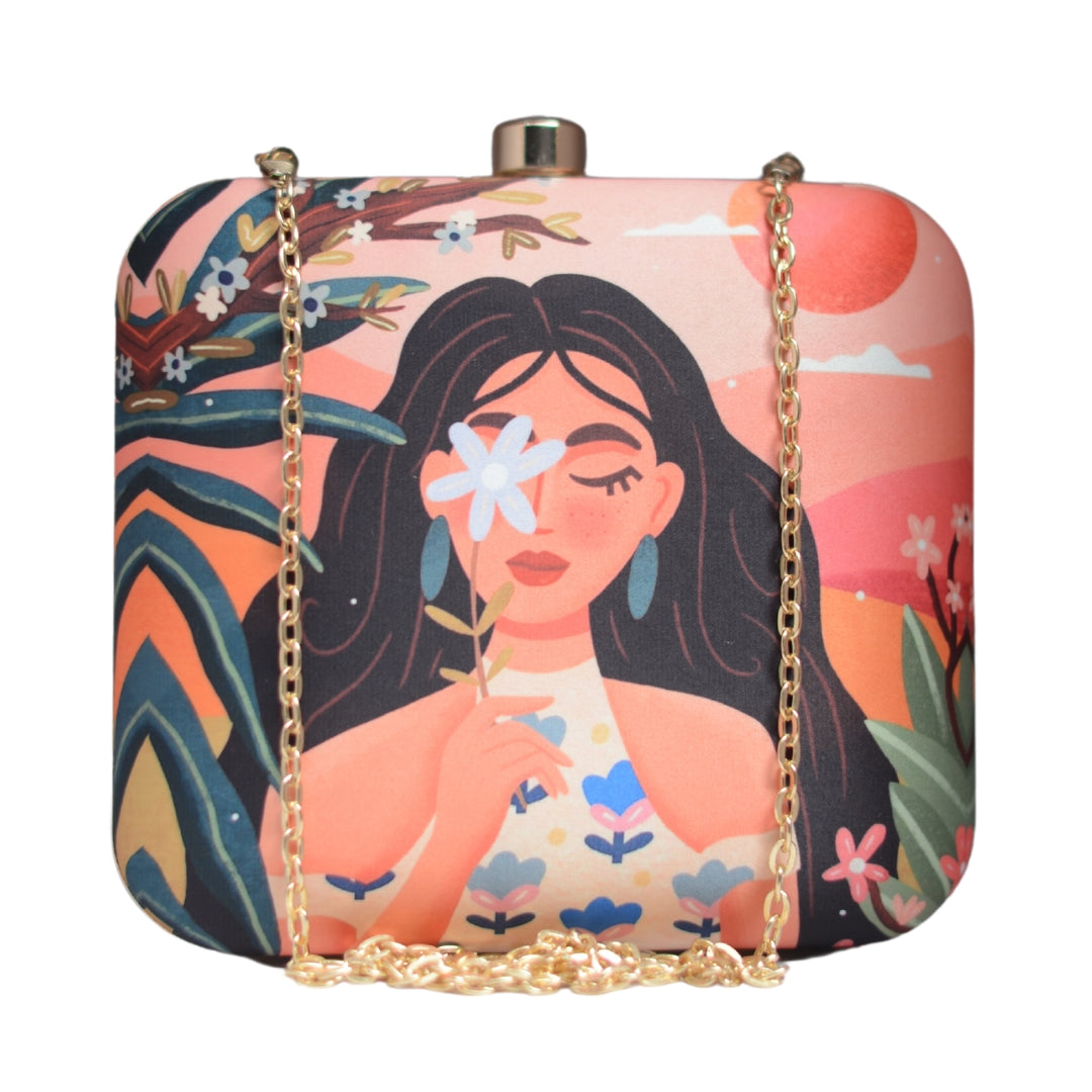 Artklim Beach Vibes Printed Clutch