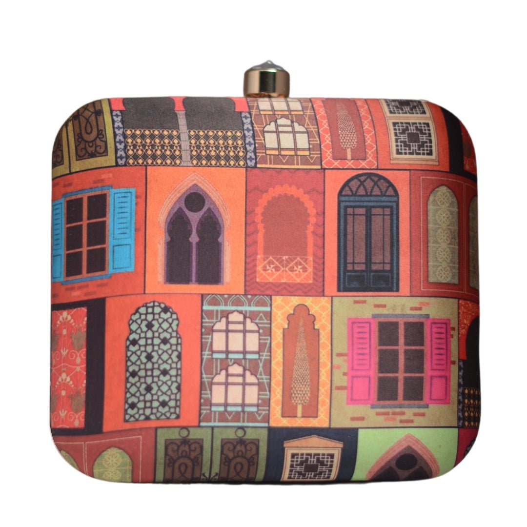 Artklim Mughal Doors Printed Clutch