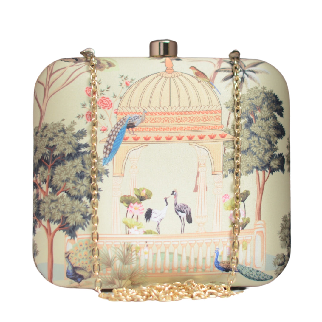 Artklim Mughal Garden Printed Clutch