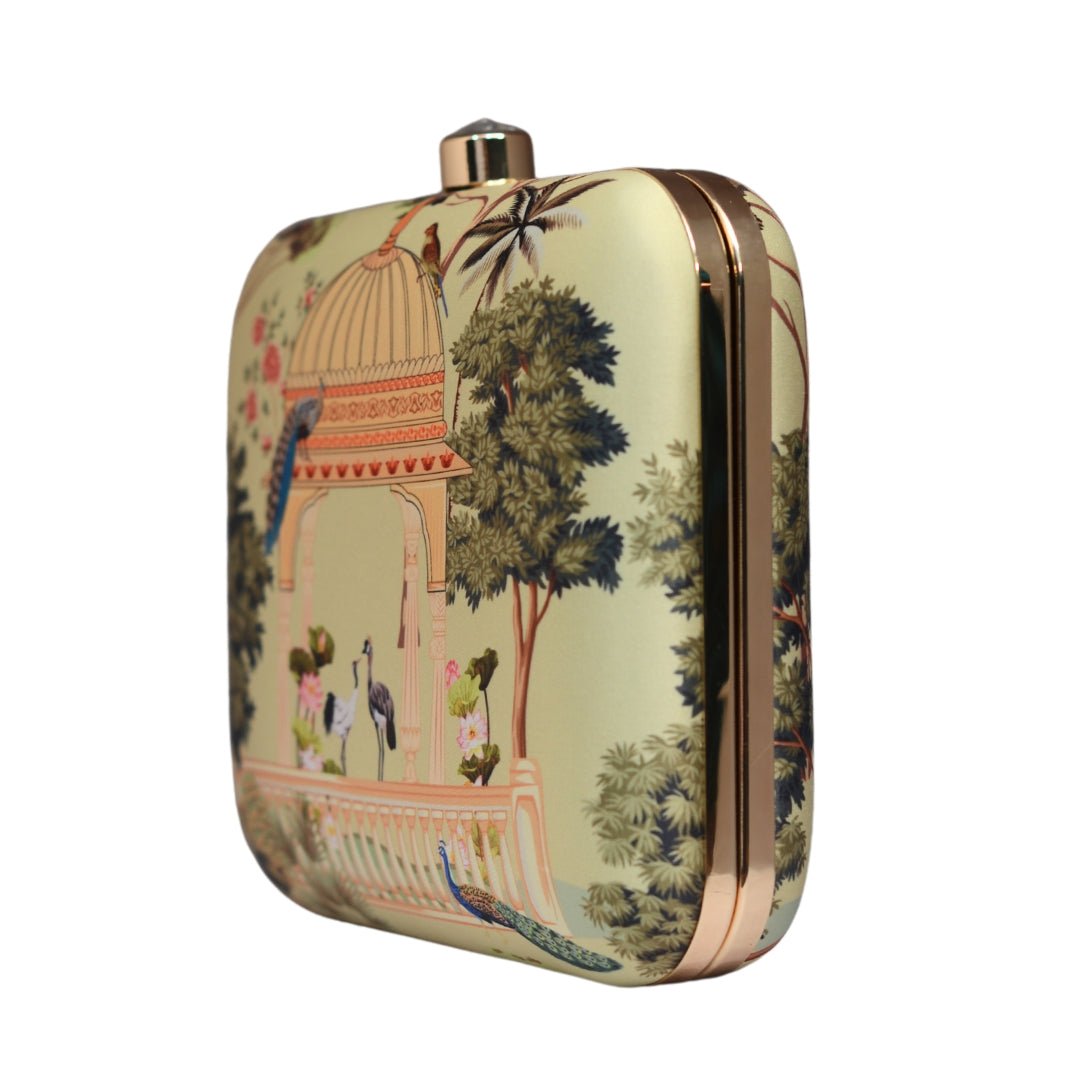 Artklim Mughal Garden Printed Clutch