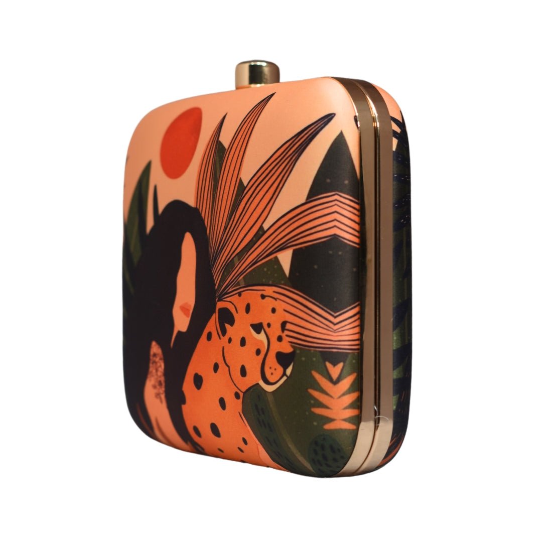 Artklim Leopard Lady Printed Clutch