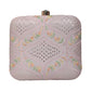 Artklim Light Pink Sequins Embroidery Party Clutch