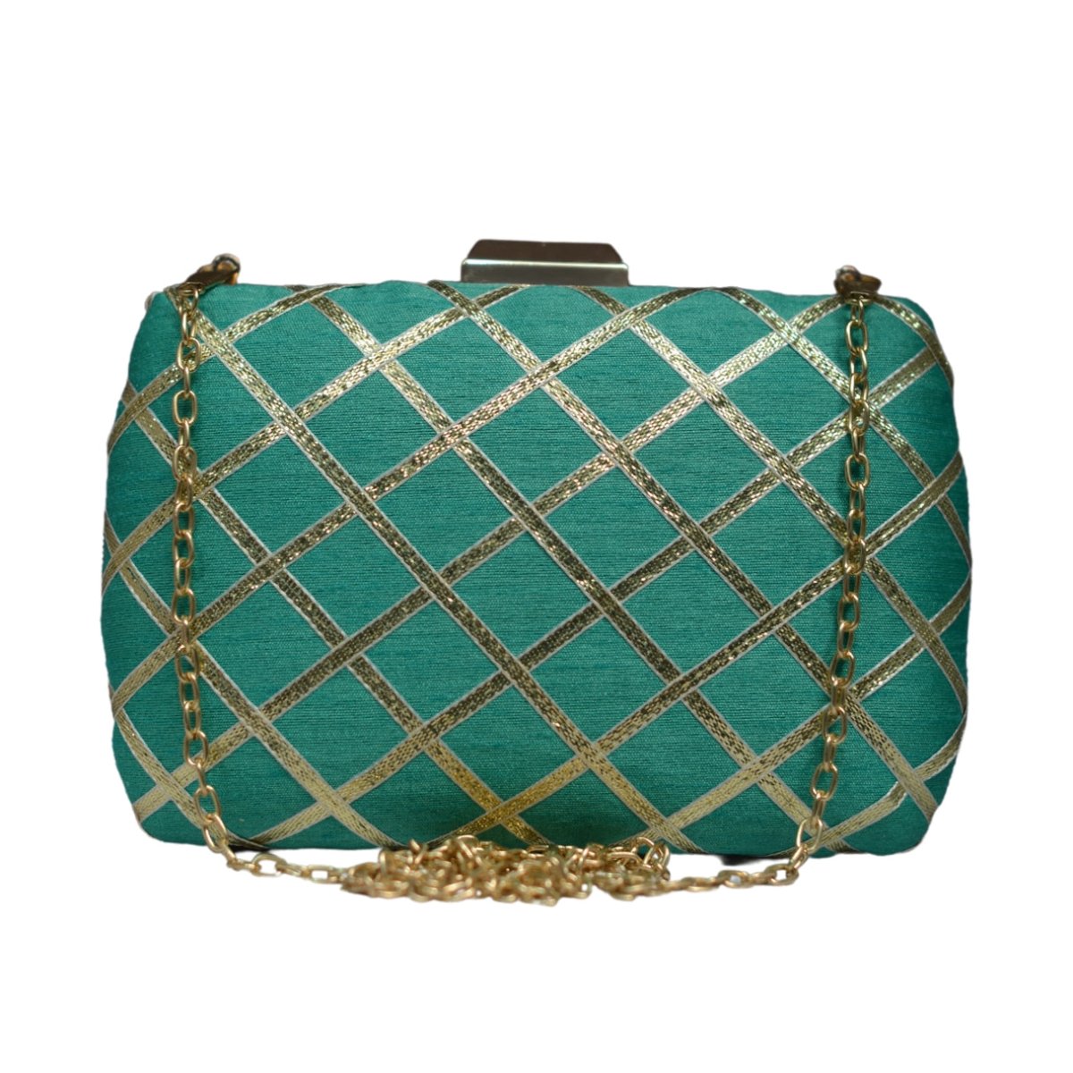 Artklim Blue Ethnic Party Clutch