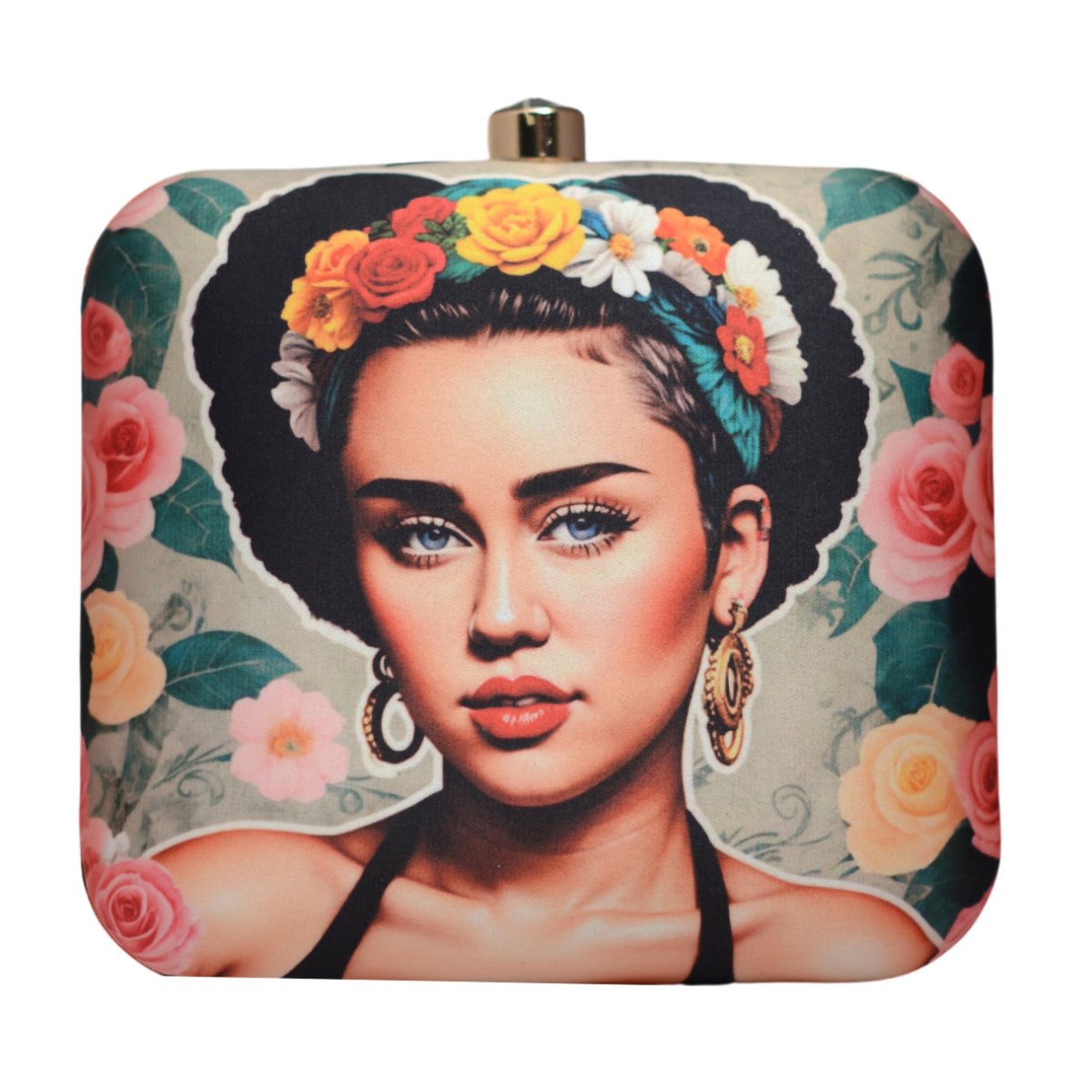 Artklim Miley Cyrus Printed Clutch