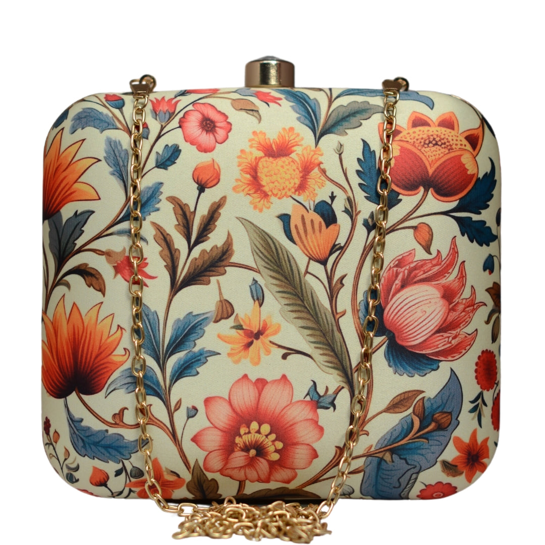 Artklim Floral Printed Clutch