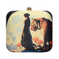 Lady And Tiger Printed Clutch