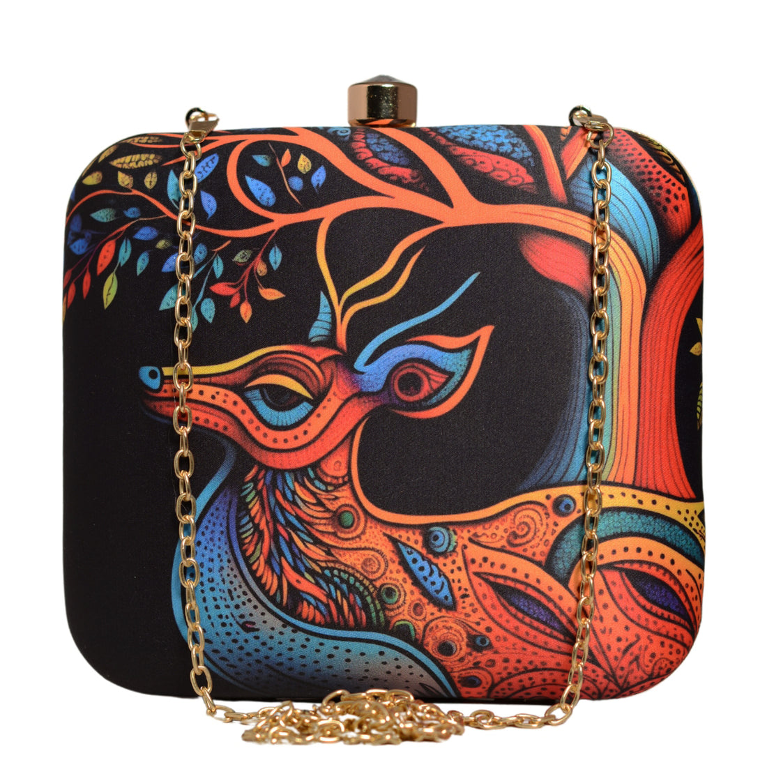 Colorbust Deer Elegance Printed Clutch