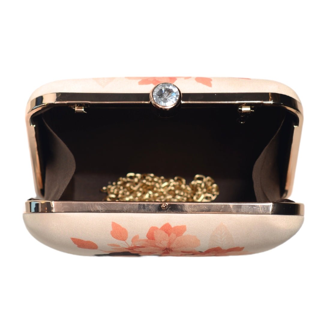 Floral Lady Portrait Printed Clutch