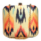 Yellow Based Multicoloured Ikkat Printed Clutch