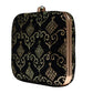 Black Sequins Multipattern Embroidery Clutch