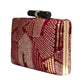 Red Multipattern Sequins Embroidery Clutch