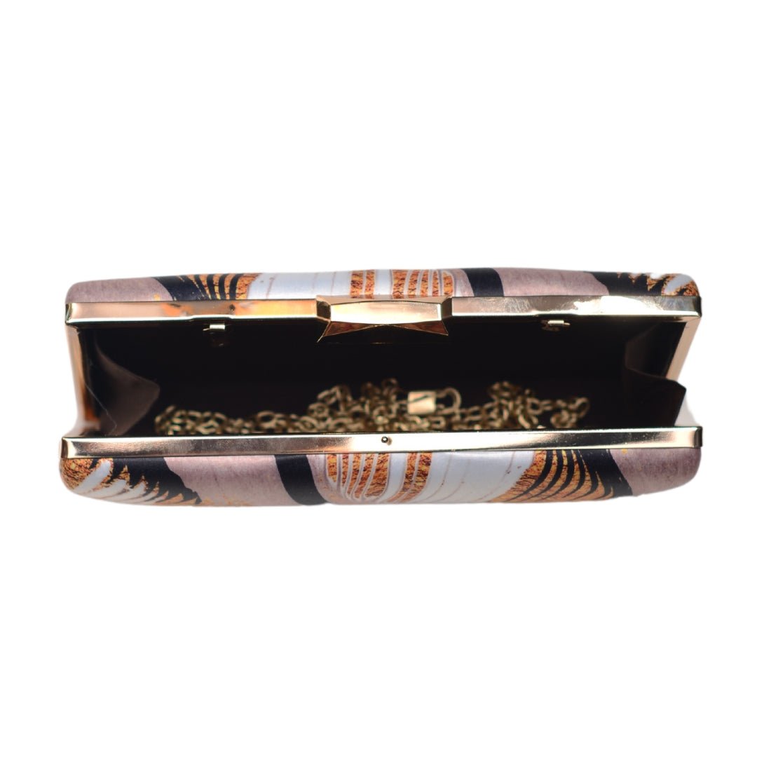 Baby Pink Rectangle Printed Clutch