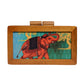Colourful Elephant Wooden Printed Clutch