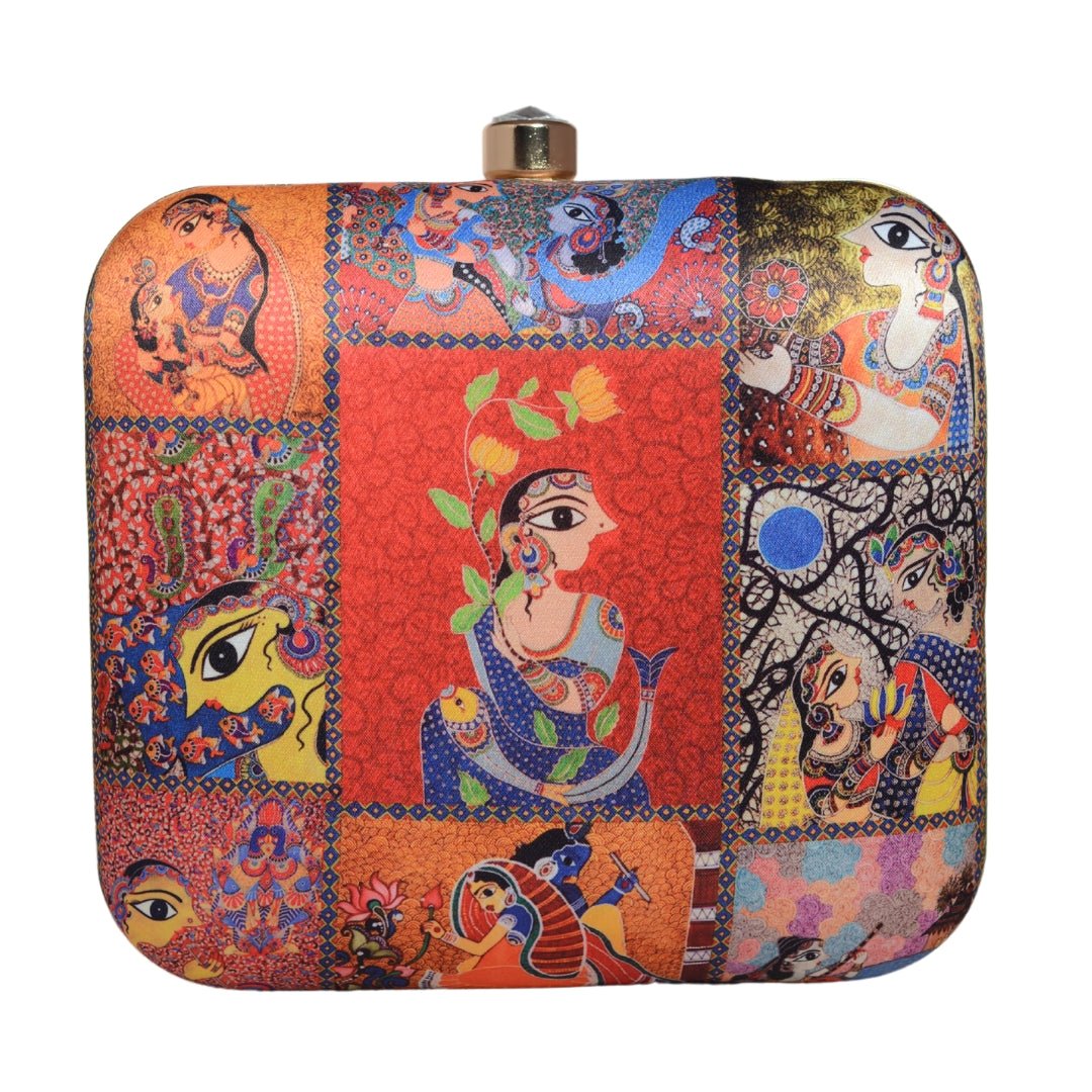 Madhubani Printed Clutch