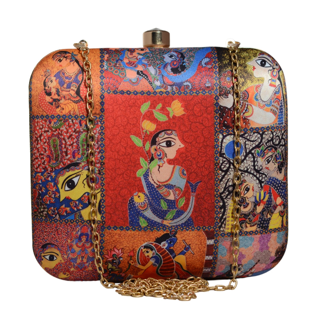 Madhubani Printed Clutch