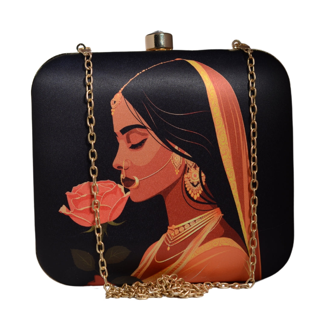 Indian Woman Portrait Clutch