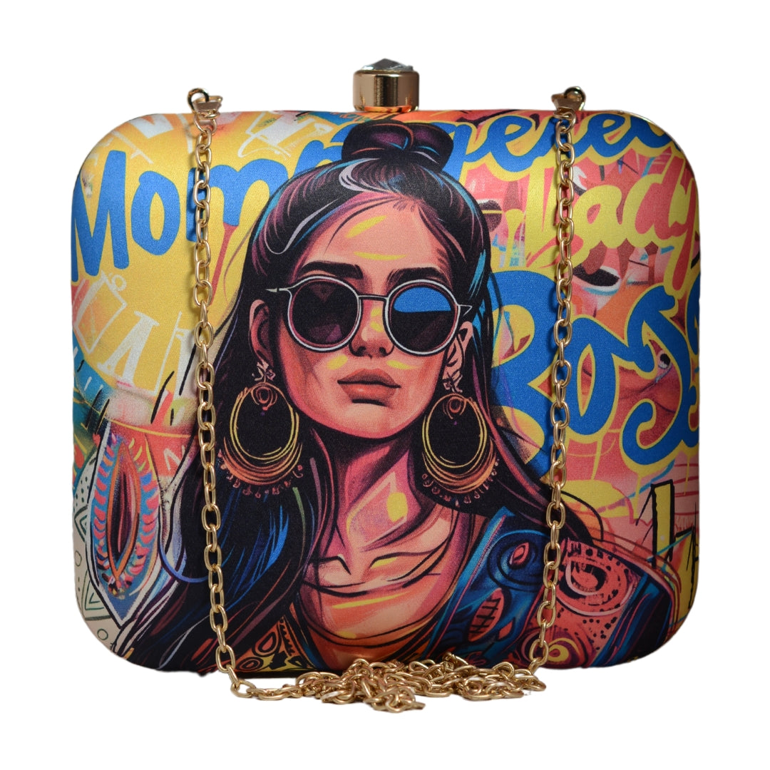 Classic Cool Girl Portrait Clutch