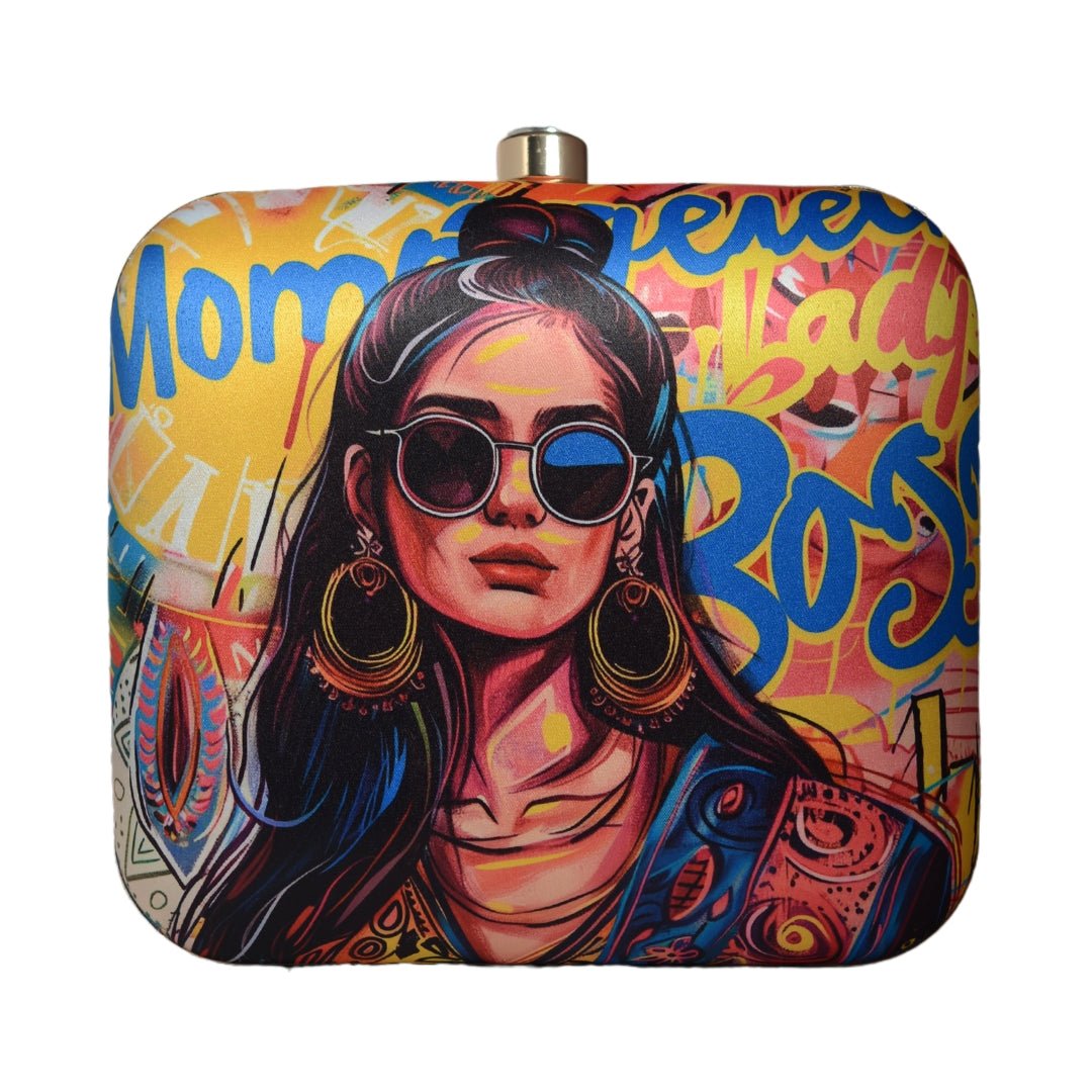 Classic Cool Girl Portrait Clutch