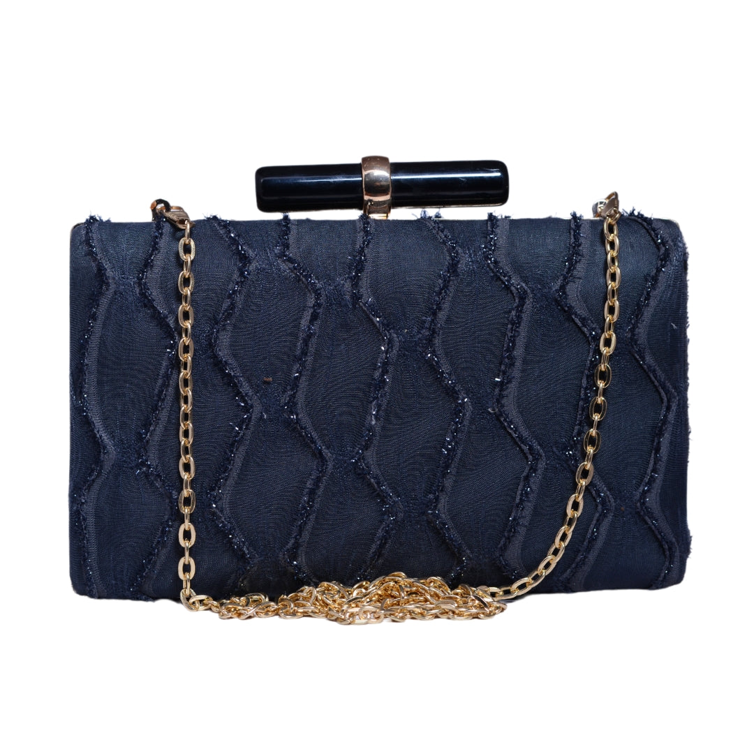 Blue Sequins Clutch