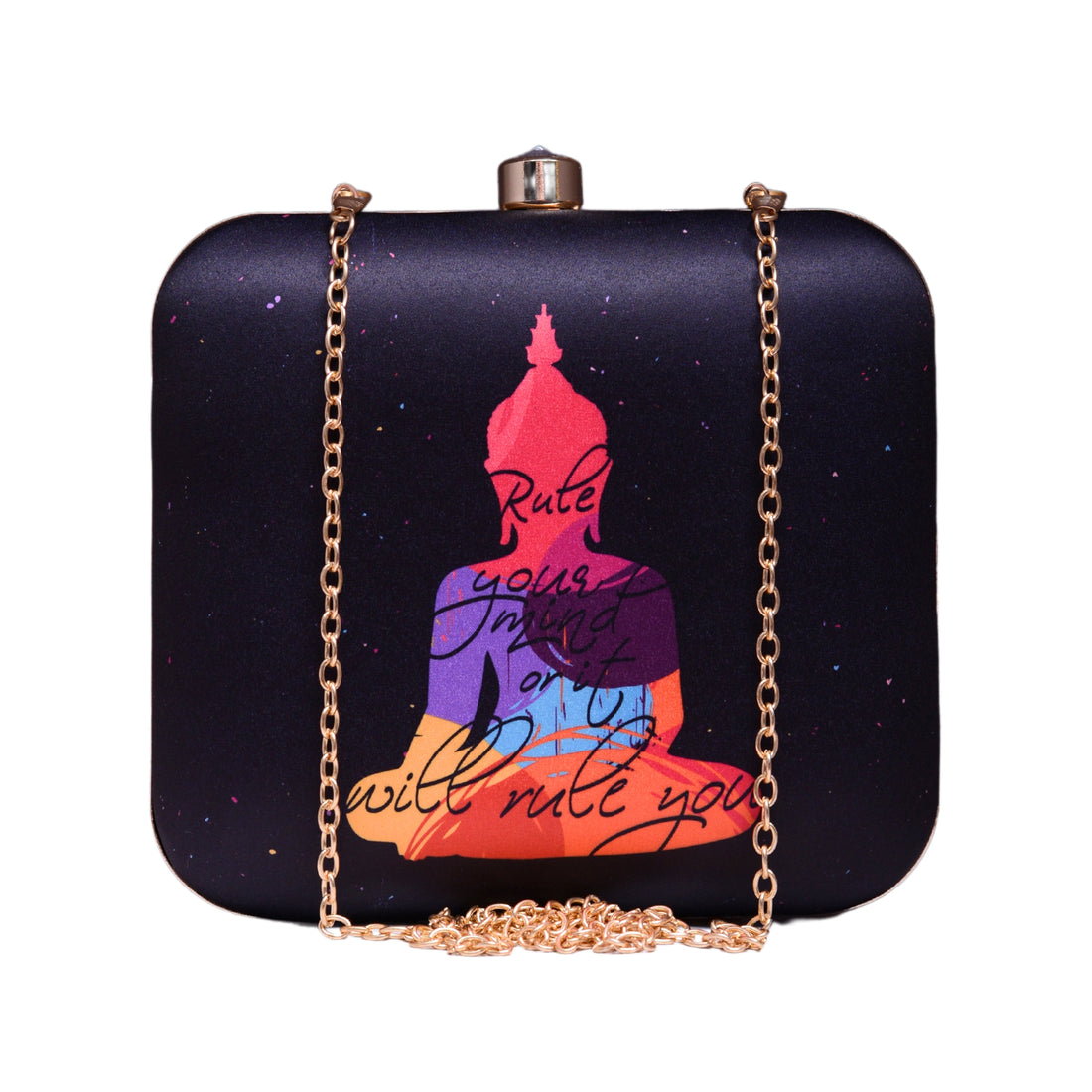 Buddha Printed Clutch