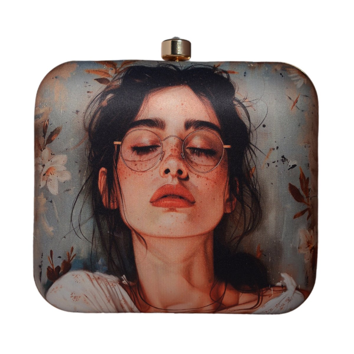 Floral Glam Girl Printed Clutch