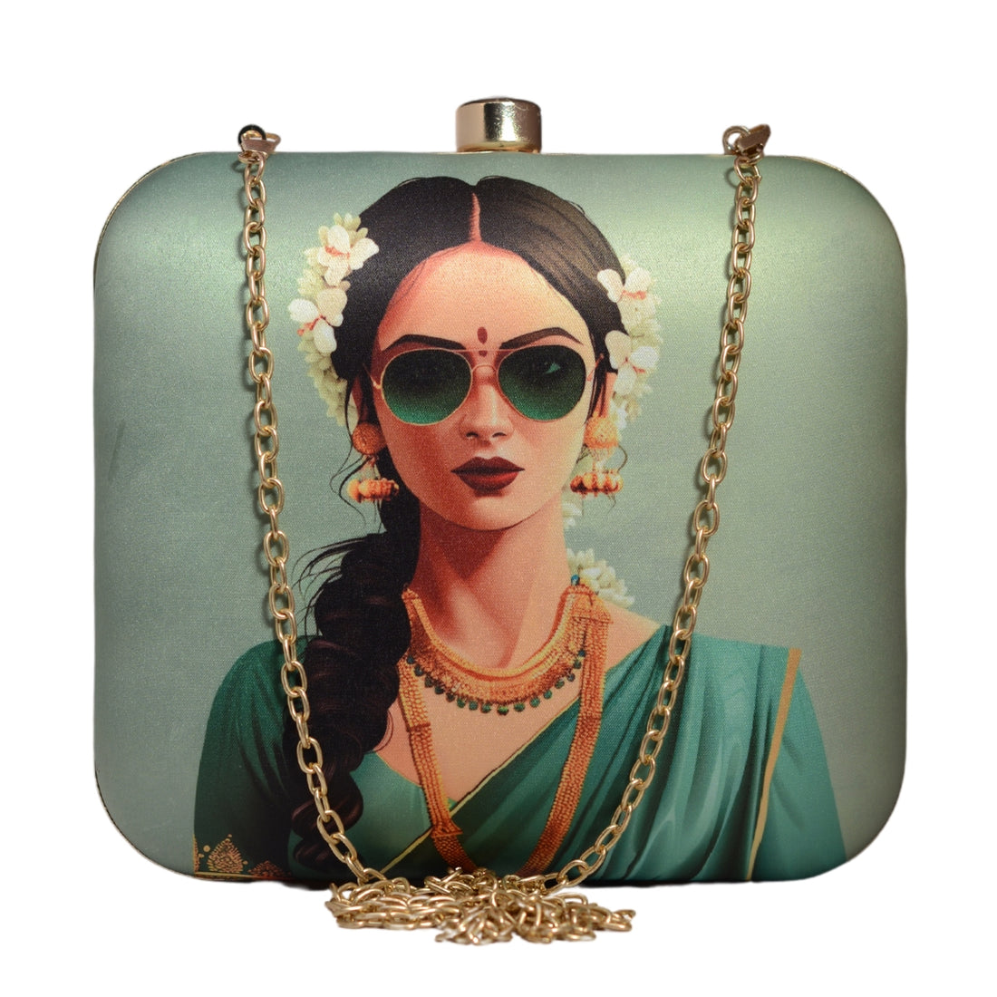 Desi Woman Portrait Clutch