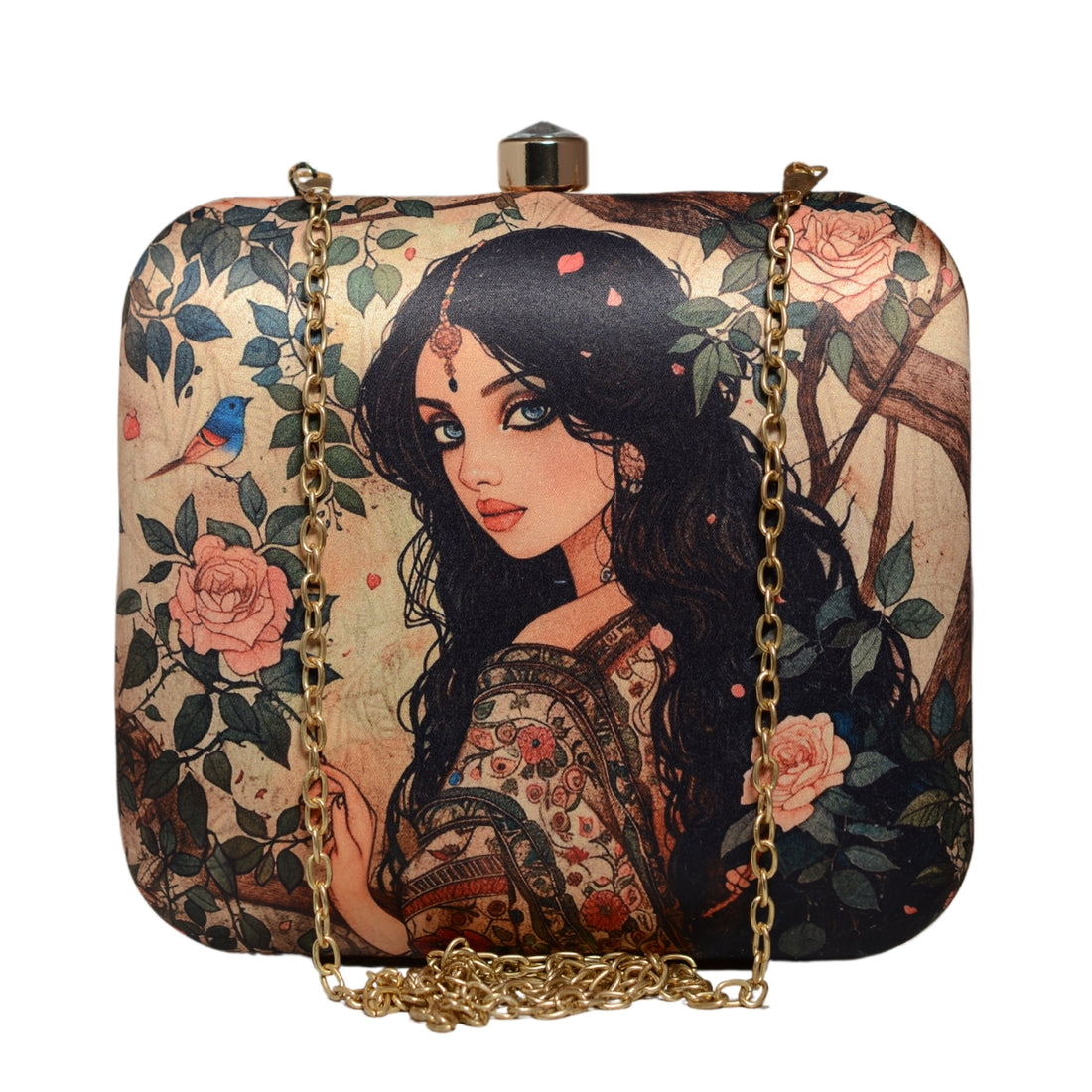 Indian Princess Printed Clutch