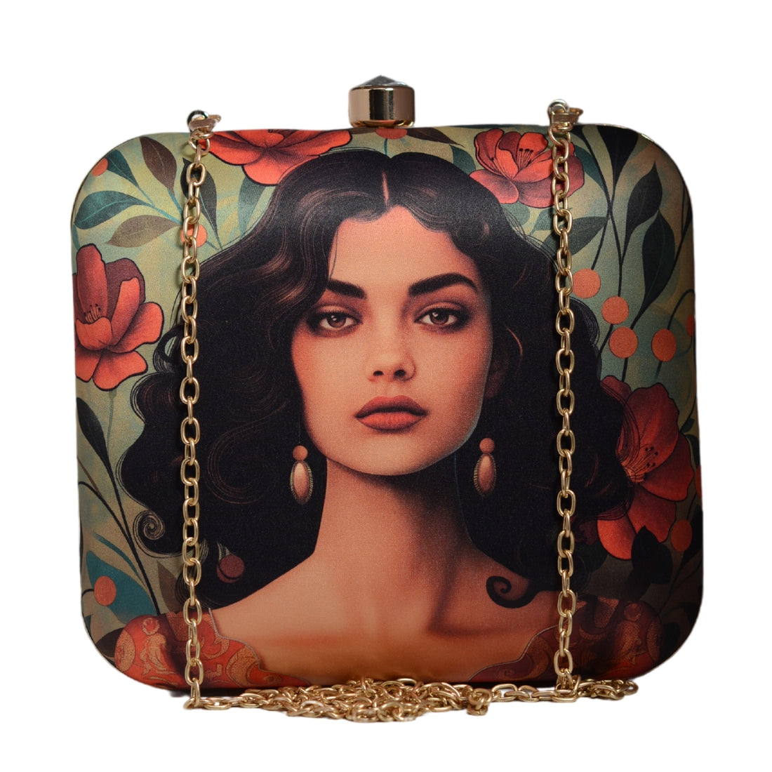 Graceful Girl Portrait Clutch