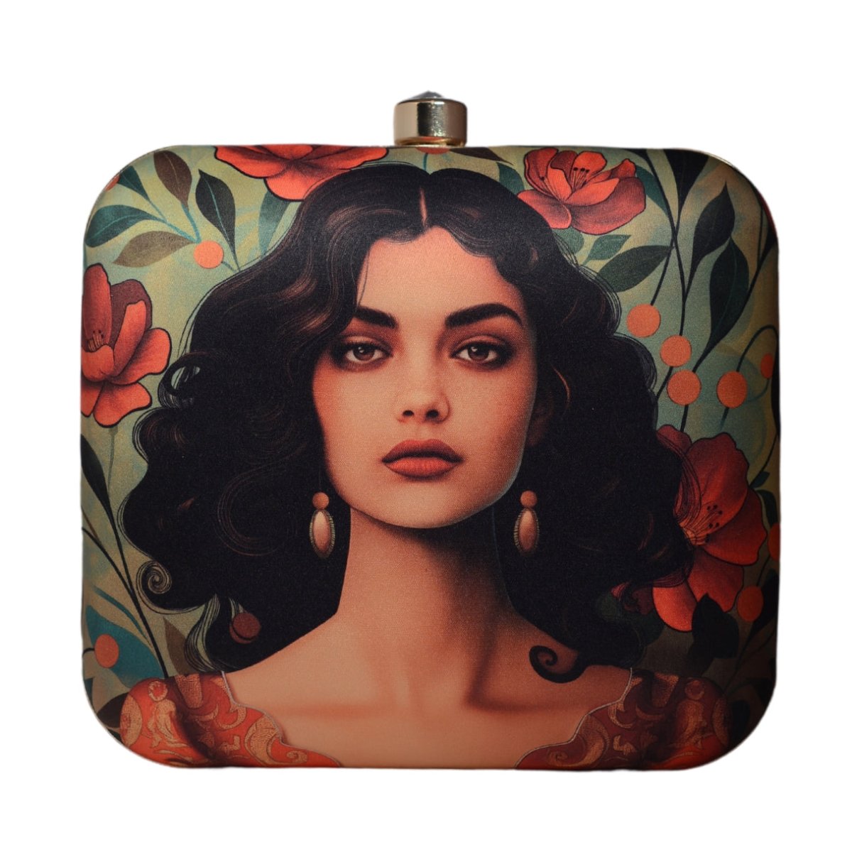 Graceful Girl Portrait Clutch