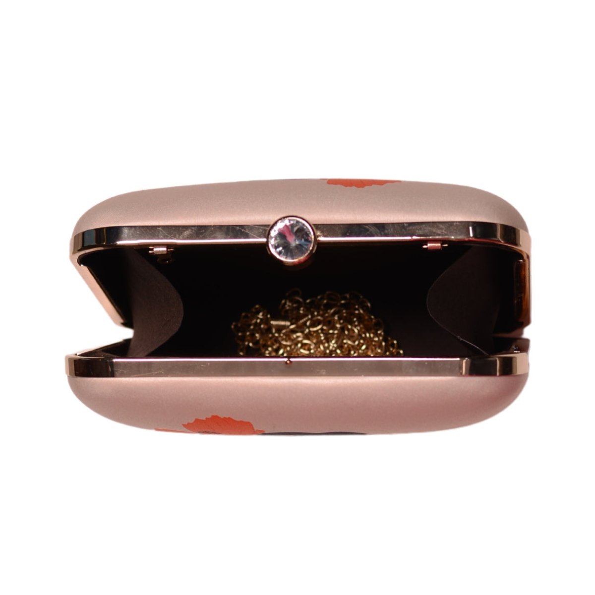 Off White Based Flower Girl Printed Clutch