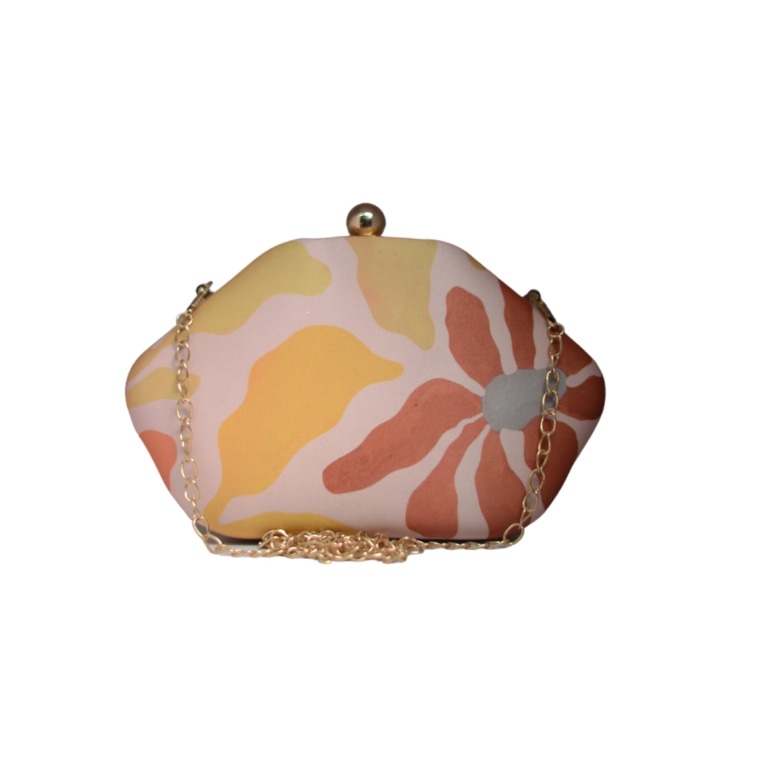 Artklim Pastel Floral Printed Clutch