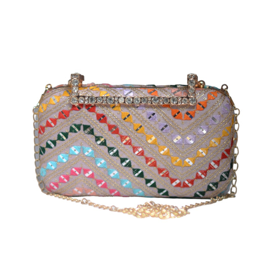 Artklim Multicoloured Sequence Party Clutch