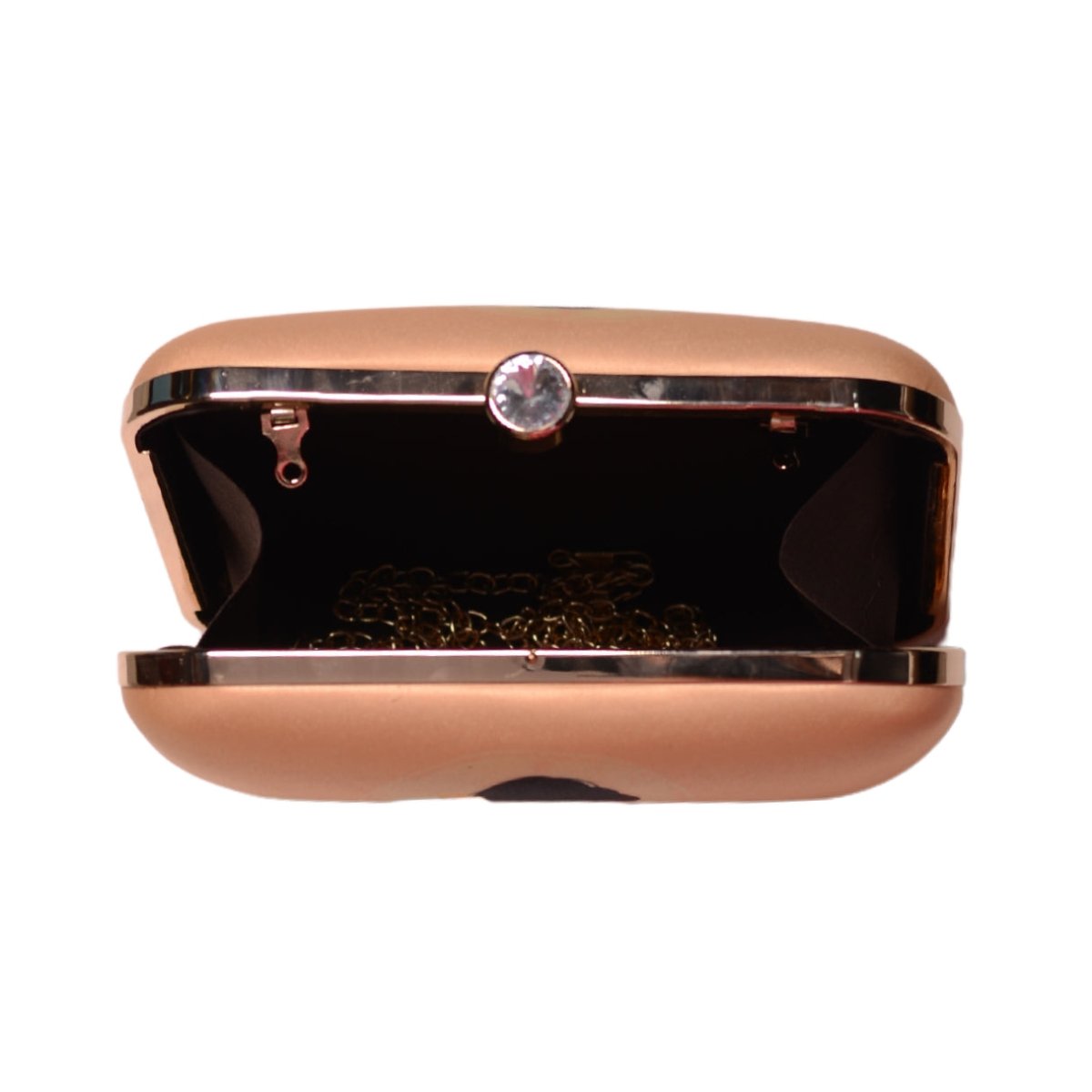 Beige Based Indian Woman In Saree Printed Clutch