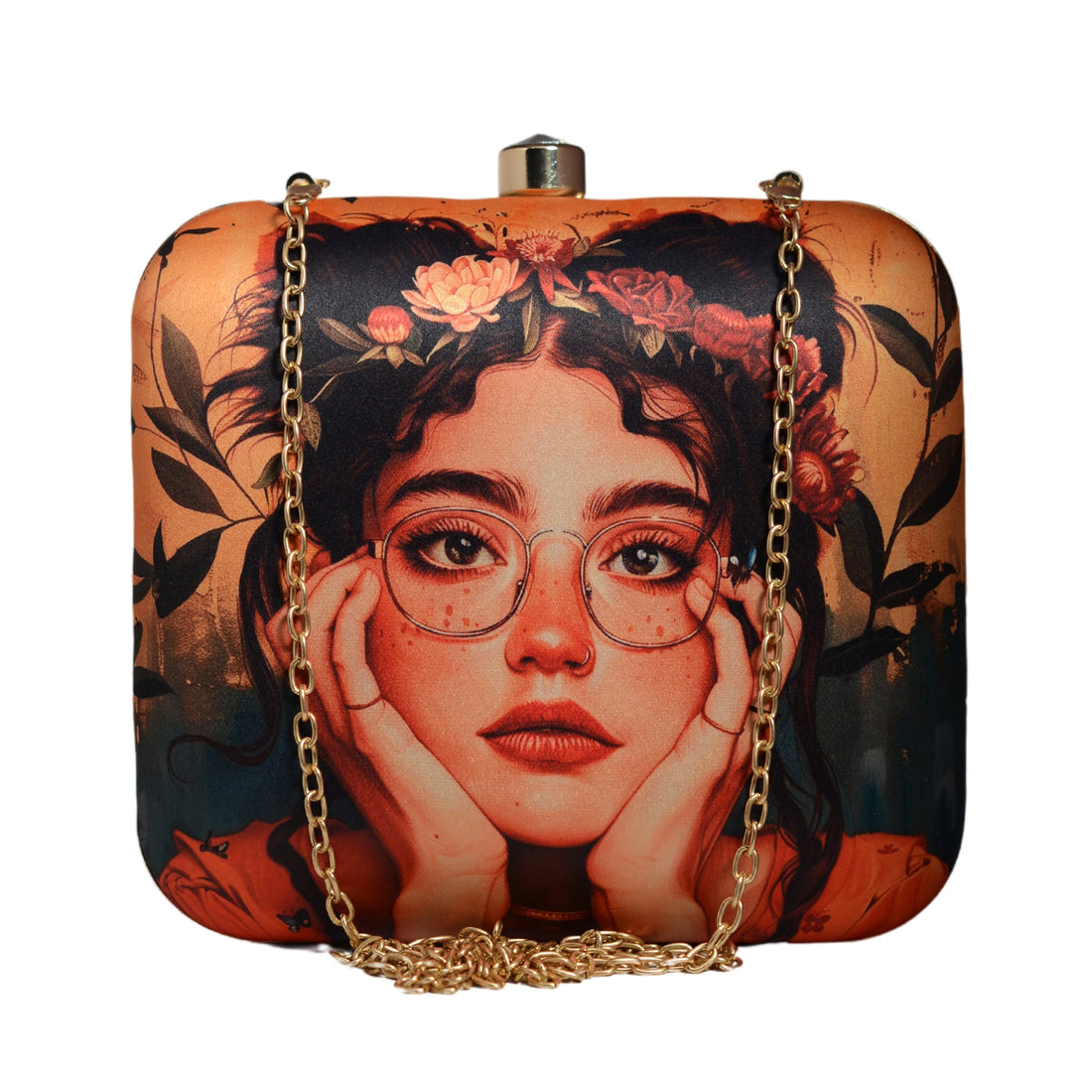 Enchanting Woman Portrait Clutch