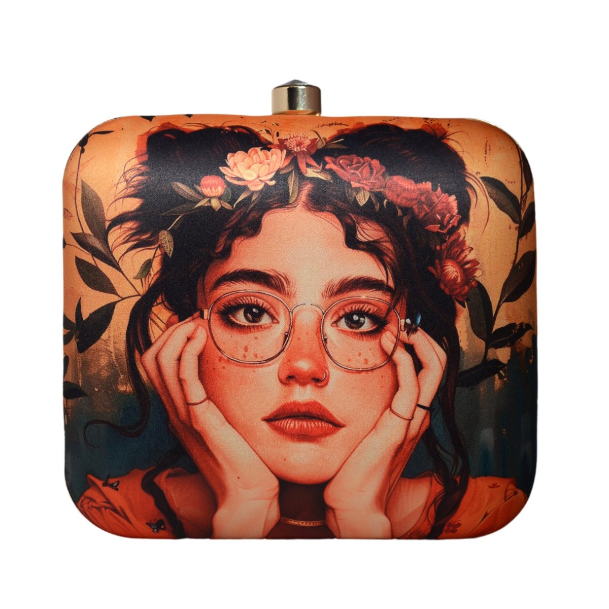 Enchanting Woman Portrait Clutch