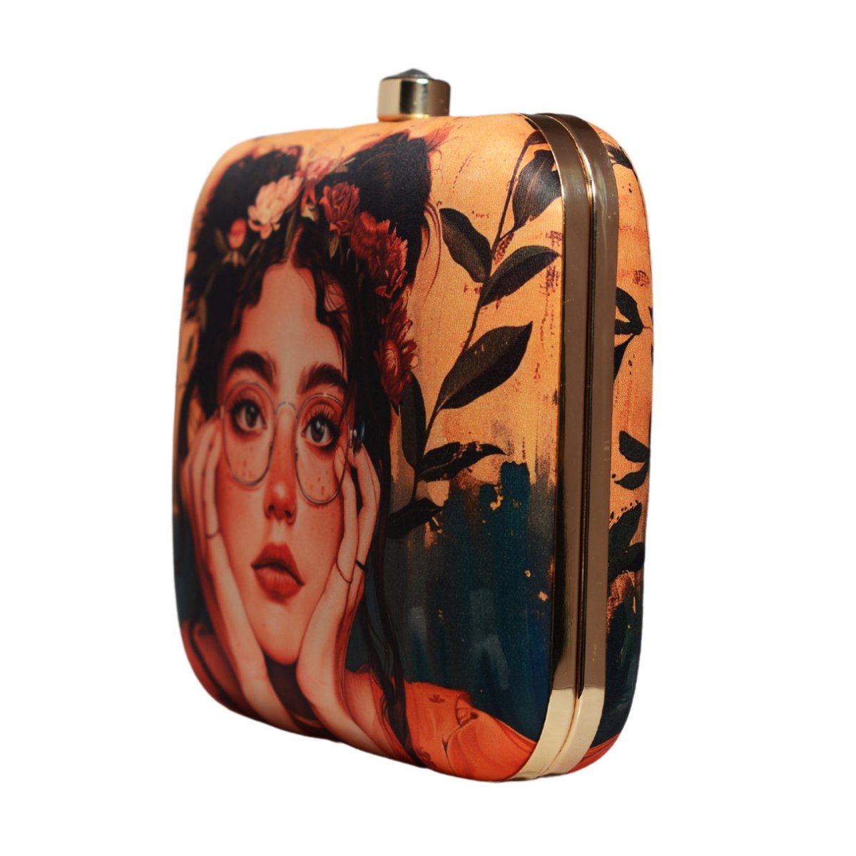 Enchanting Woman Portrait Clutch