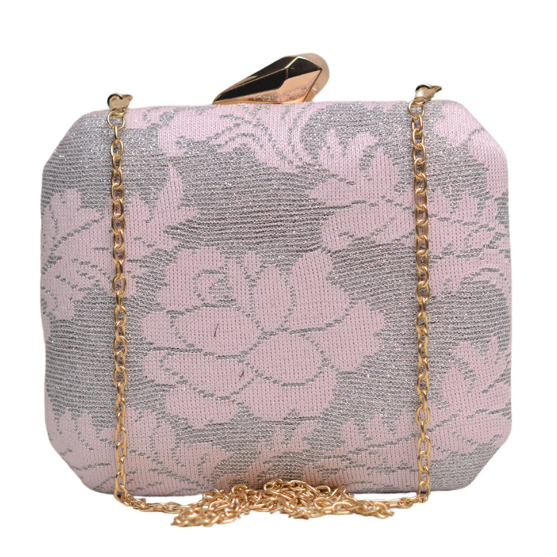 Pastel Pink Floral Pattern Clutch