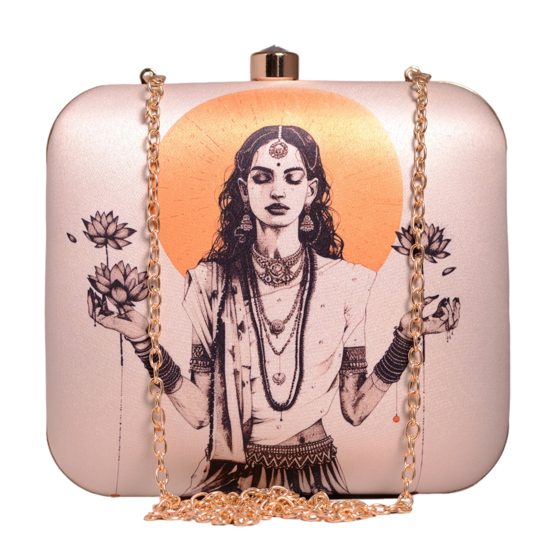 Goddess Lakshmi Printed Clutch