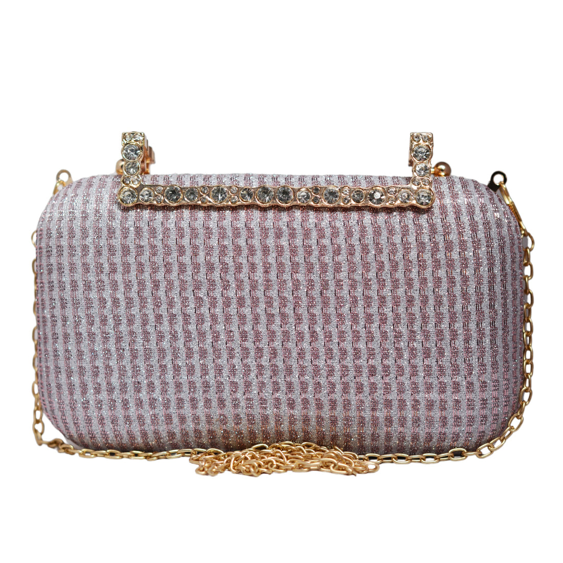 Pink Shimmery Fabric Clutch