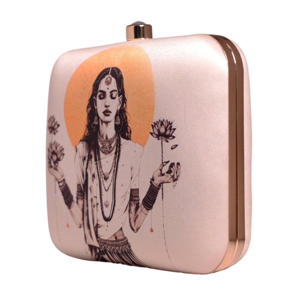 Goddess Lakshmi Printed Clutch