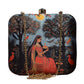 Woman In Garden Printed Clutch