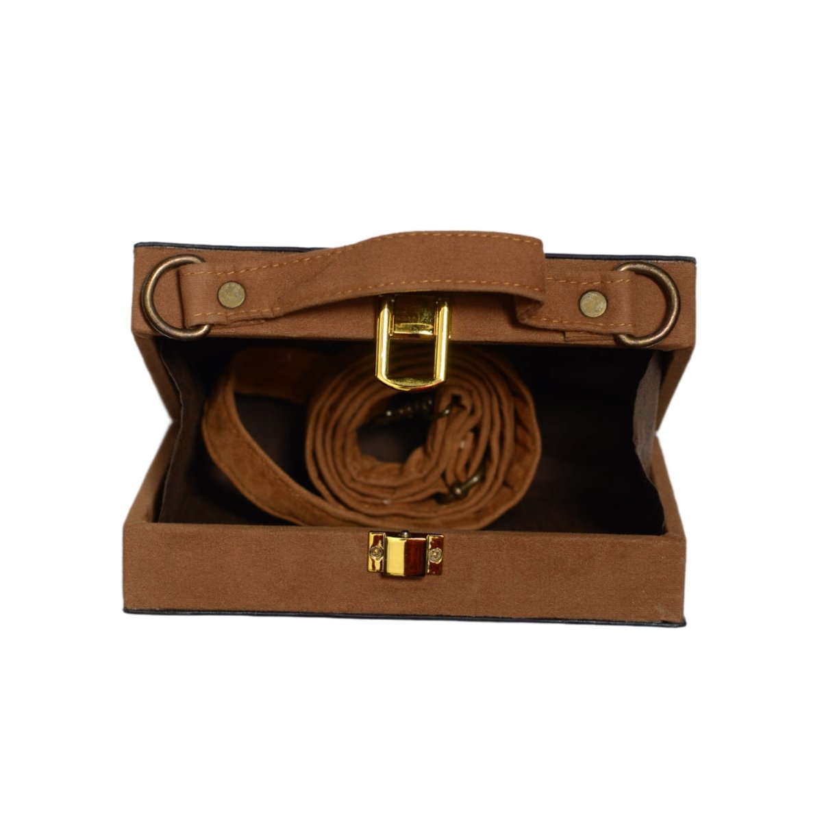 Elegant Flower Lady Printed Suitcase Style Clutch