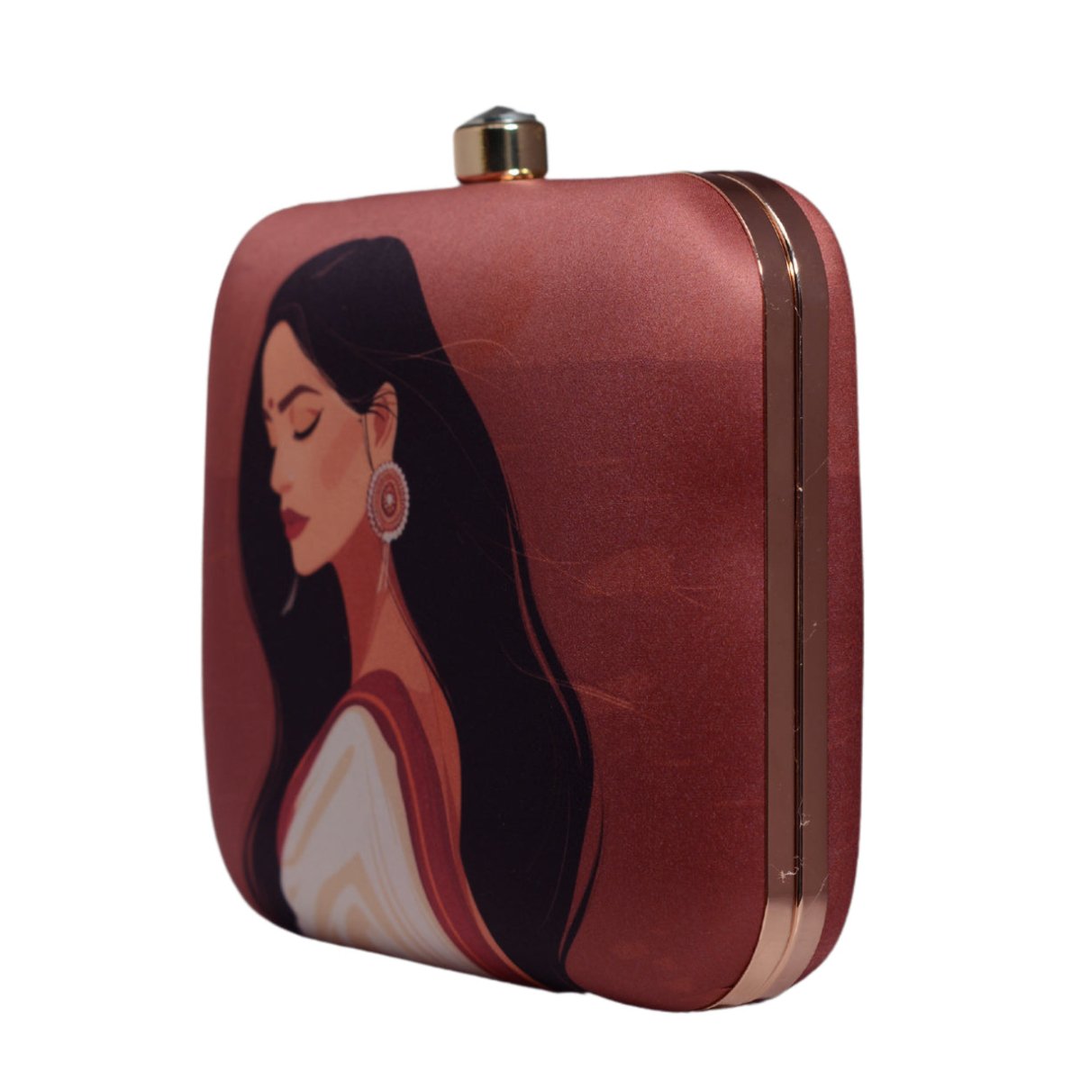 Elegant Saree Woman Printed Clutch