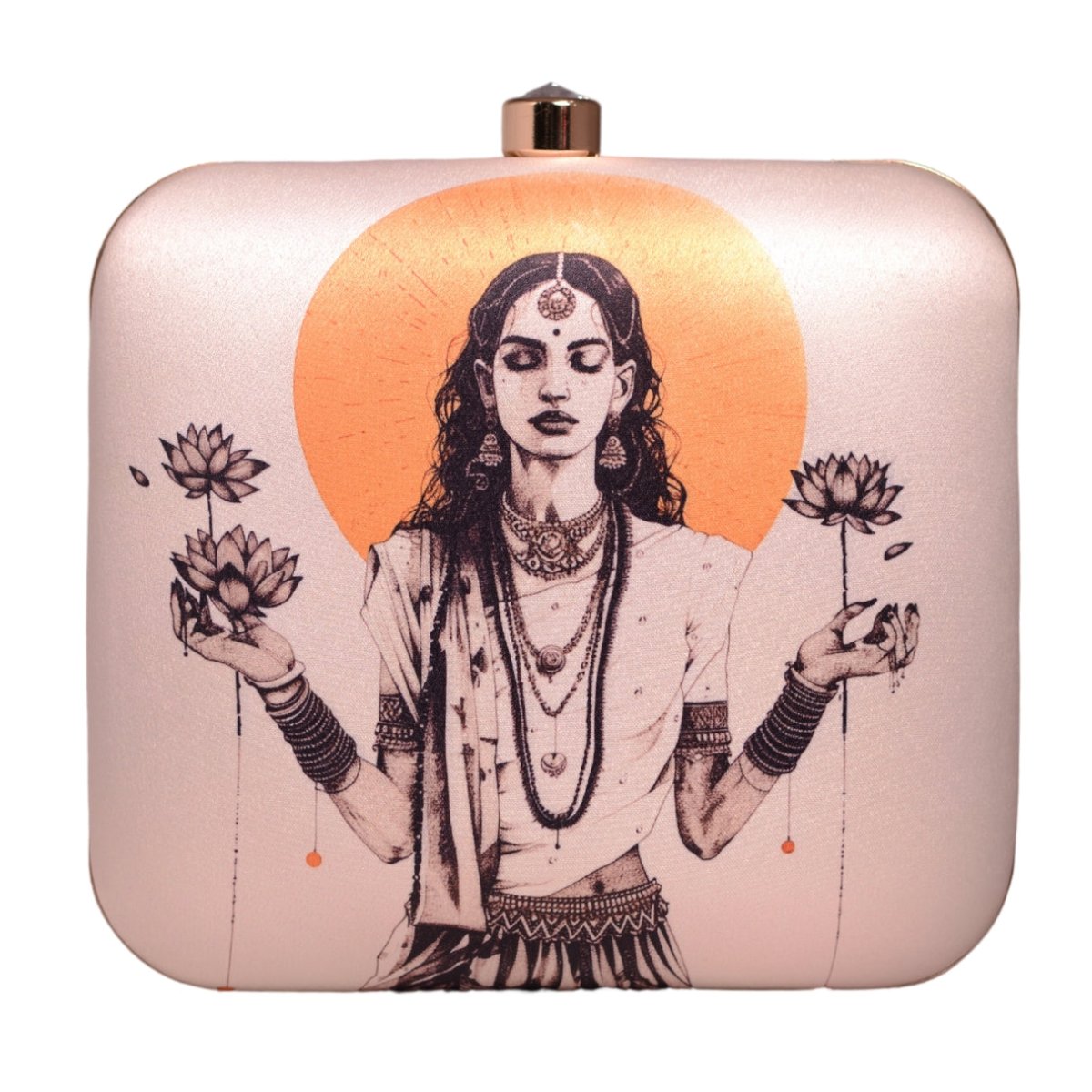 Goddess Lakshmi Printed Clutch