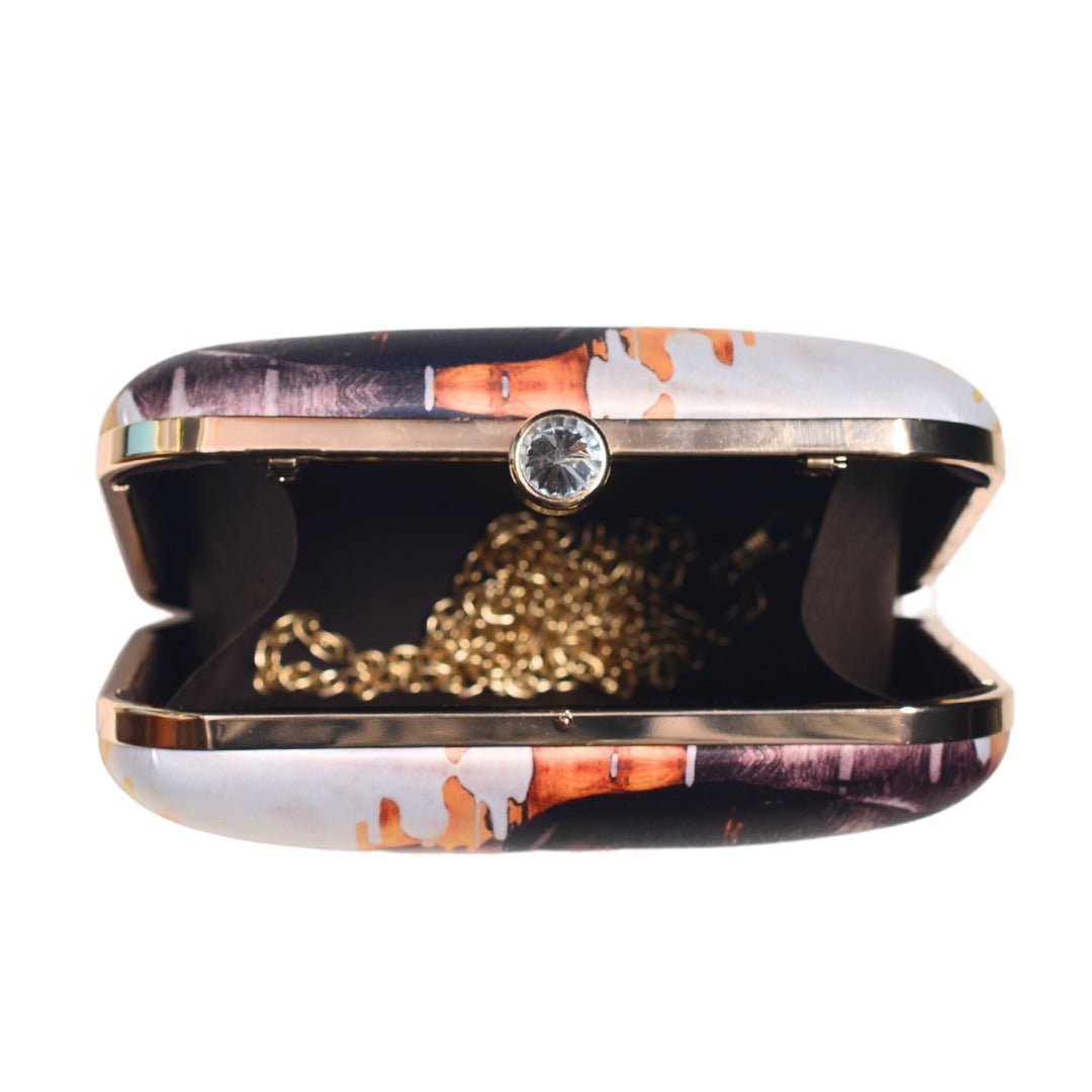 Artklim Beautiful Woman Portrait Printed Clutch