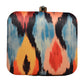 Multicoloured Ikkat Printed Clutch