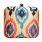Red And Blue Ikkat Printed Clutch