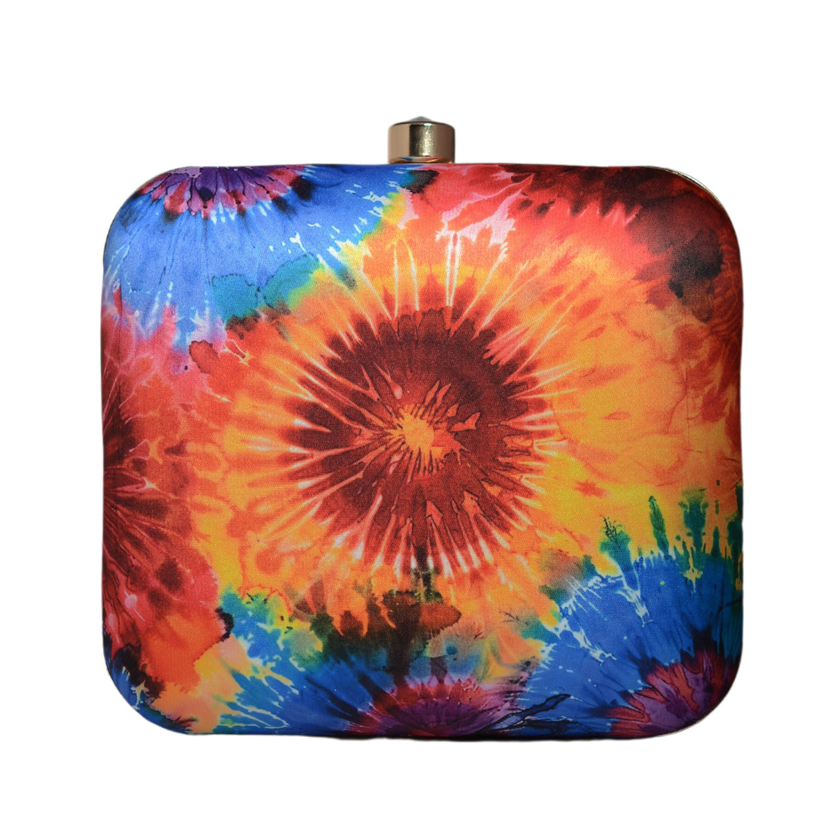 Multicolour Tie And Dye Printed Clutch